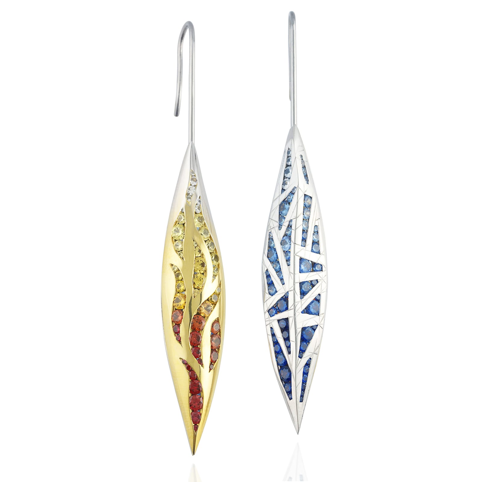 Reversible Fire and Ice Earrings, view 1