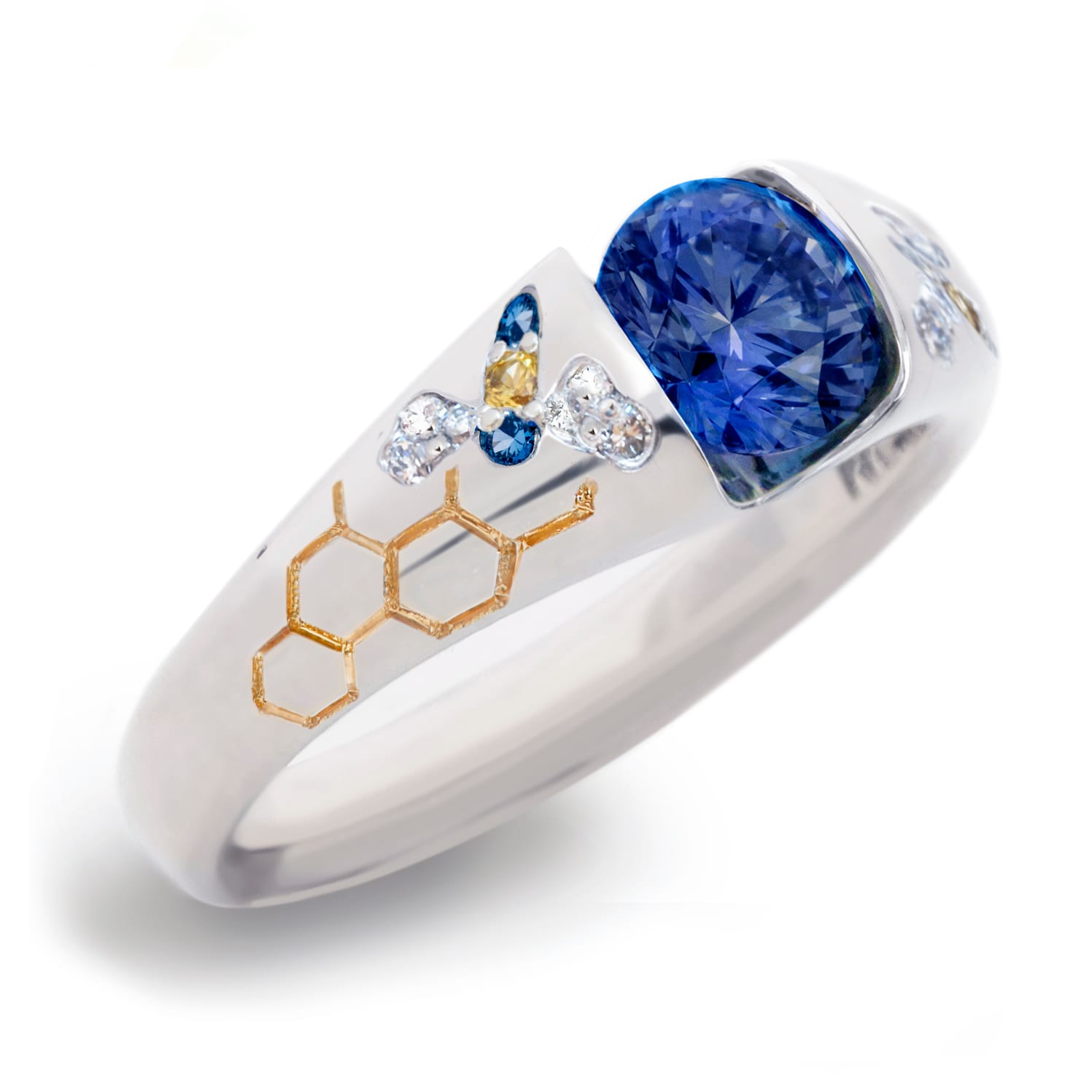 Bee Engagement Ring, view 1